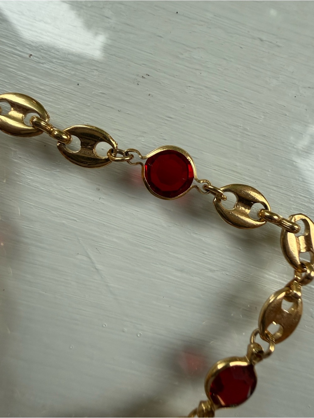 Givenchy Mariner Link with Red Stone Bracelet - Picture 4 of 7